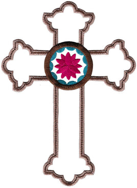 BCD Pink Flower Decorative Cross