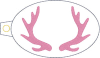 DBB BLANK Deer Antler Monogram Frame Eyelet Tag