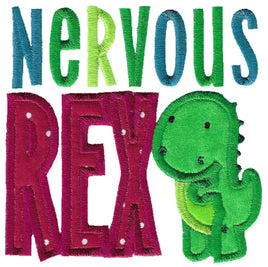BCD Nervous Rex Dinosaur Applique
