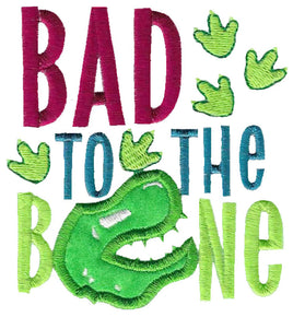 BCD Bad To The Bone Dinosaur Applique
