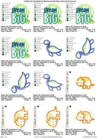 BCD Dinosaur Applique Set Bundle