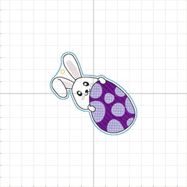 GRED Easter Rabbit with Egg Bookmark