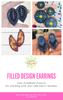 DBB Filled Embroidery Earrings Set - Four Designs in one Bundle