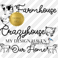 MDH Farm House Crazy  SVG and Sublimation files