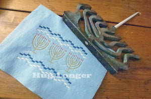 Faux Smocked Menorahs HL5686 embroidery files