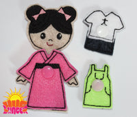 HL ITH Paperless Doll Asian Girl Set HL6203
