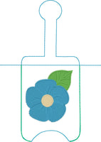 DBB NEW SIZE Flower Hand Sanitizer Holder Snap Tab Version In the Hoop Embroidery Project 3 oz DT for 5x7 hoops