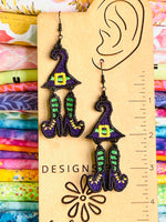 DBB Witch Dangles FSL Earrings SET- In the Hoop Freestanding Lace Earrings