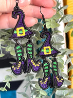 DBB Witch Dangles FSL Earrings SET- In the Hoop Freestanding Lace Earrings