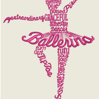 TD - Ballerina  Word Art