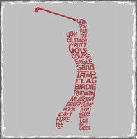 TD - Golf Word Art