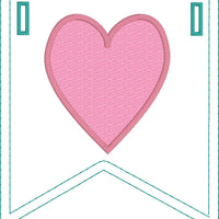 DBB Love Applique Banner In the Hoop Project for 5x7 Hoops