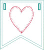 DBB I Heart U Applique Banner In the Hoop Project for 5x7 Hoops