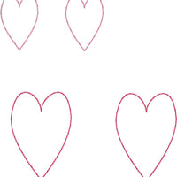 DBB Heart Earrings and Pendant Layers for Leather or Vinyl embroidery design