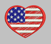 SD Heart USA Flag