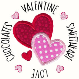 BCD Valentine's Day Circle Applique Holiday Circles