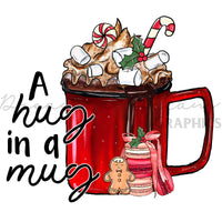 DADG Hug in a Mug Christmas Sublimation PNG
