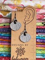 DBB Princess Pumpkin FSL Earrings - Freestanding Lace Earring Design - In the Hoop Embroidery Project