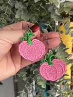 DBB Princess Pumpkin FSL Earrings - Freestanding Lace Earring Design - In the Hoop Embroidery Project