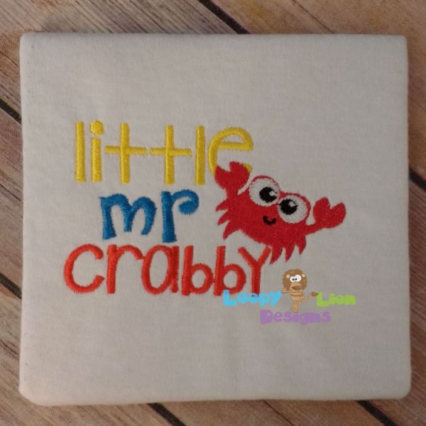 BBE Little Mr Crabby bean stitch Applique