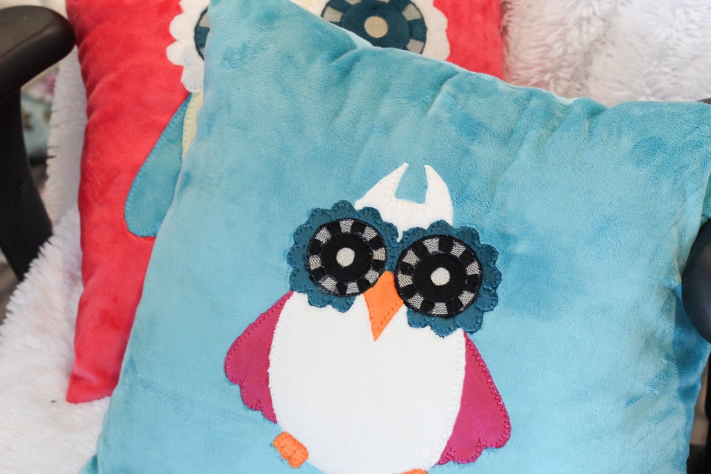 Embroidered Cushion Cover: Shop Owl Design Embroidered & Appliqué