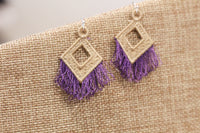 DBB Courage Freestanding Lace Fringe Earrings embroidery design  FSL
