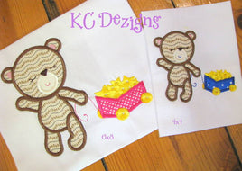 KCD Baby Girl Bear With Cart Of Stars