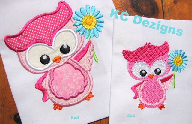 KCD Spring Owl with flower