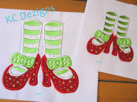 KCD Christmas Applique Mrs. Claus feet