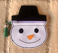 HL ITH No Flip Snowman Zip HL5720 embroidery file