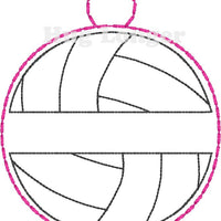 ITH Volleyball Fob HL5593 embroidery file