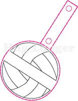 ITH Volleyball Fob HL5593 embroidery file
