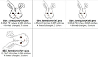 BBE - Bean Stitch Colorwork Redwork Bunny Rabbit