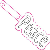 HL ITH Peace Fob HL5770 embroidery file