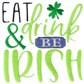 BCD Eat Drink and Be Irish Saying