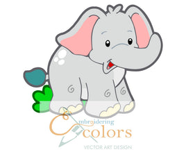 EC Jungle Elephant Clipart, SVG, Sublimation