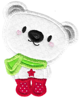 BCD Kawaii Christmas Polar Bear Applique