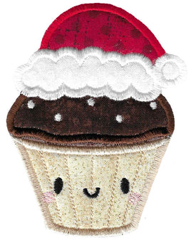 BCD Kawaii Christmas Cupcake Applique