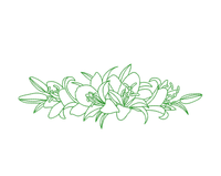 OE Lily Floral Embroidery Design