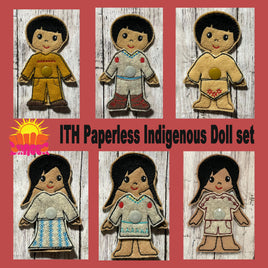 HL ITH Paperless Doll Indigenous Boy/Girl Set HL 6186