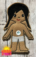 HL ITH Paperless Doll Indigenous Girl HL6184