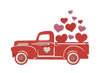 SD Vintage Truck with Hearts