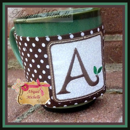 AM Coffee Cozy Nature Monogram Alphabet Set, In The Hoop - 6x10