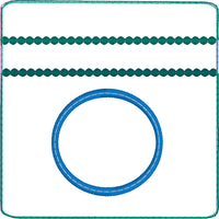 DBB Monogram Circle Zipper Pouch 4x4