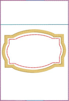 DBB Blank Monogram Deco Frame Pen Pocket In The Hoop (ITH) Embroidery Design