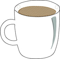 DBB Coffee Cup Felties embroidery design