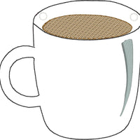DBB Coffee Cup Felties embroidery design