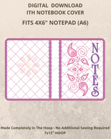 USS Design Title:	ITH Cover for 4x6” Notebook – Paisley ‘Notes’
