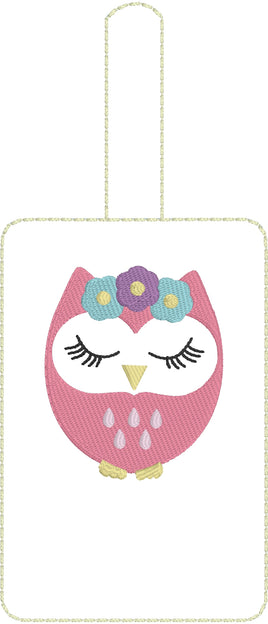 DBB Owl Double Sided Luggage Tag/Diaper Bag Tag Design for 5x7 Hoops