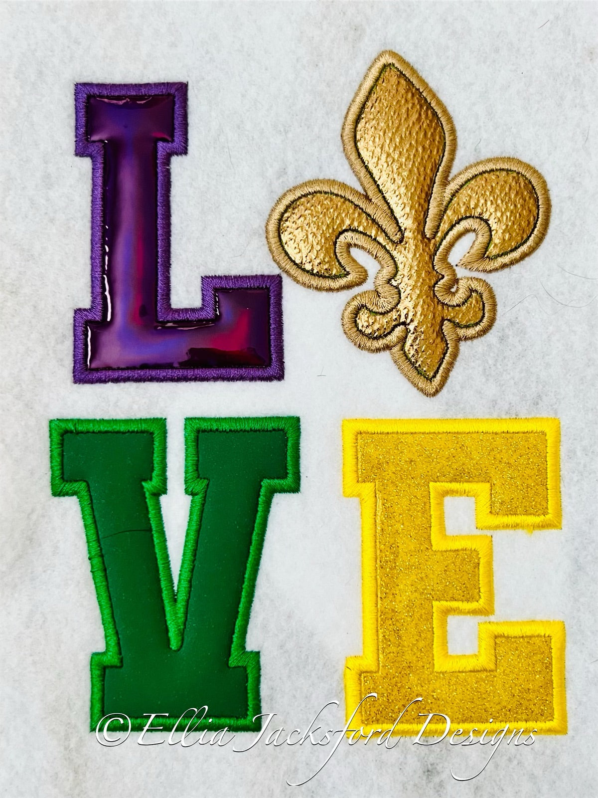 EJD Mardi Love Applique Design